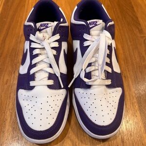 Nike Dunks Low Championship Purple and White Shoes